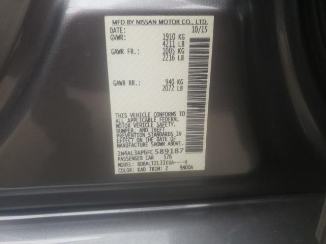 Photo 10 from auction – 2015 NISSAN ALTIMA 2.5 with VIN 1N4AL3AP6FC589187