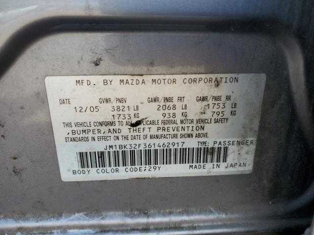 Photo 10 from auction – 2006 MAZDA 3 I with VIN JM1BK32F361462917