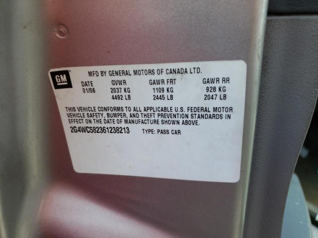 Photo 10 from auction – 2006 BUICK LACROSSE C with VIN 2G4WC582361238213