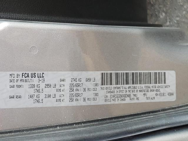 Photo 10 from auction – 2019 DODGE GRAND CARA with VIN 2C4RDGEG5KR663485