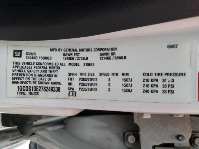 Photo 10 from auction – 2007 CHEVROLET COLORADO with VIN 1GCDS13E278249338