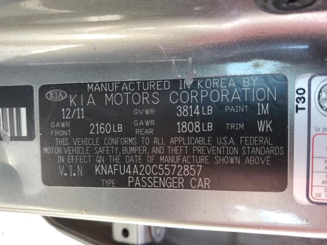 Photo 10 from auction – 2012 KIA FORTE EX with VIN KNAFU4A20C5572857