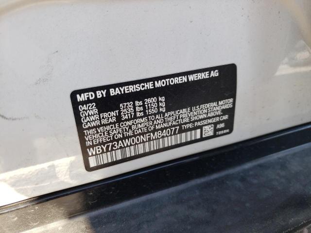 Photo 10 from auction – 2022 BMW I4 EDRIVE4 with VIN WBY73AW00NFM84077