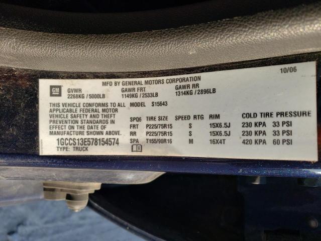 Photo 10 from auction – 2007 CHEVROLET COLORADO with VIN 1GCCS13E578154574