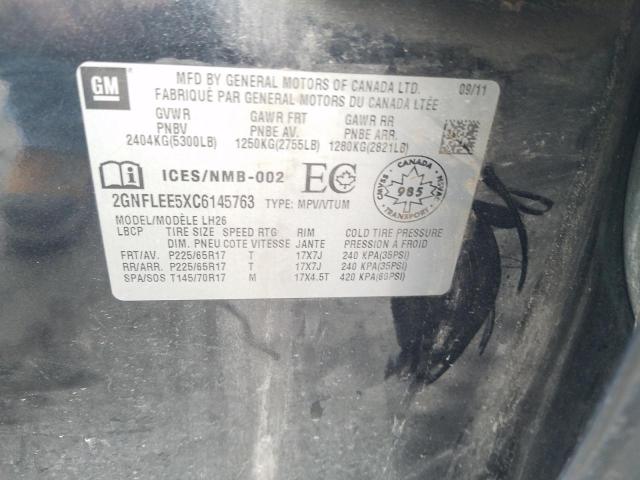 Photo 9 from auction – 2012 CHEVROLET EQUINOX LT with VIN 2GNFLEE5XC6145763