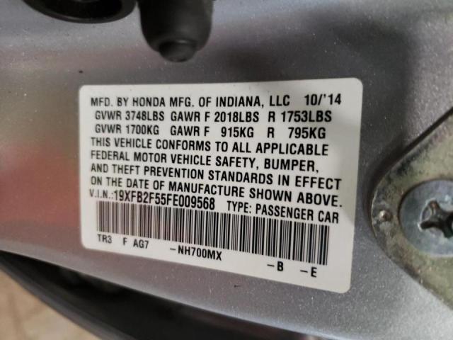 Photo 10 from auction – 2015 HONDA CIVIC LX with VIN 19XFB2F55FE009568