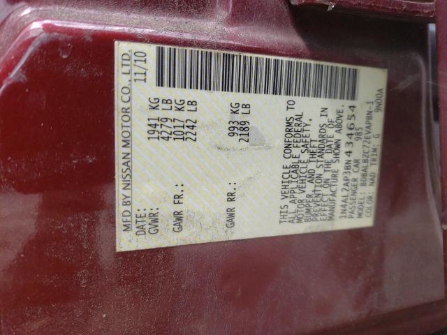 Photo 10 from auction – 2011 NISSAN ALTIMA BAS with VIN 1N4AL2AP3BN434654