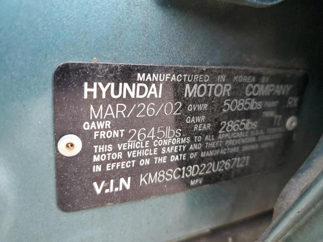 Photo 10 from auction – 2002 HYUNDAI SANTA FE G with VIN KM8SC13D22U267121