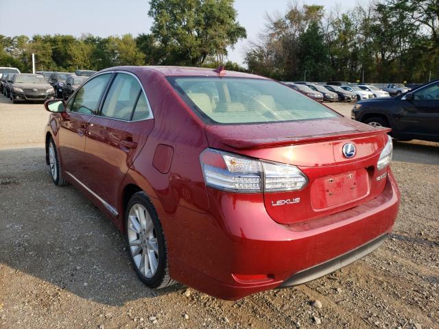 Photo 3 from auction – 2010 LEXUS HS 250H with VIN JTHBB1BA8A2002050