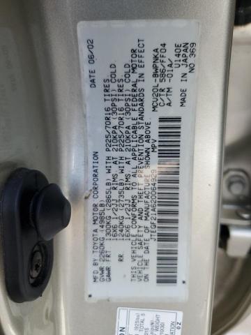 Photo 10 from auction – 2002 TOYOTA HIGHLANDER with VIN JTEGF21A620064929