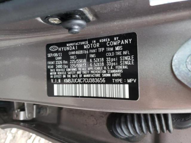 Photo 10 from auction – 2012 HYUNDAI TUCSON GLS with VIN KM8JUCAC7CU383656