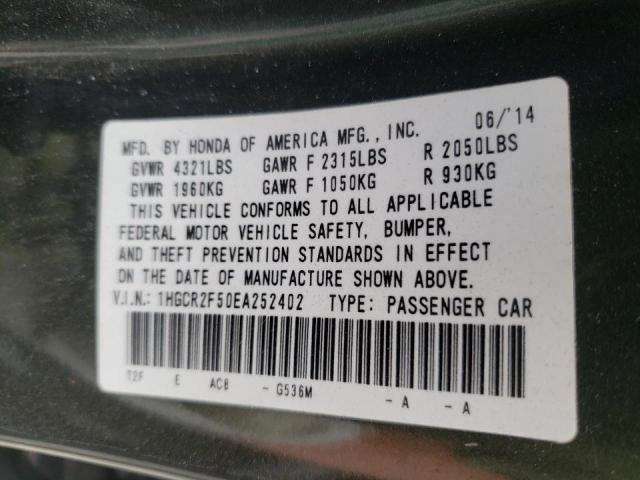 Photo 10 from auction – 2014 HONDA ACCORD SPO with VIN 1HGCR2F50EA252402