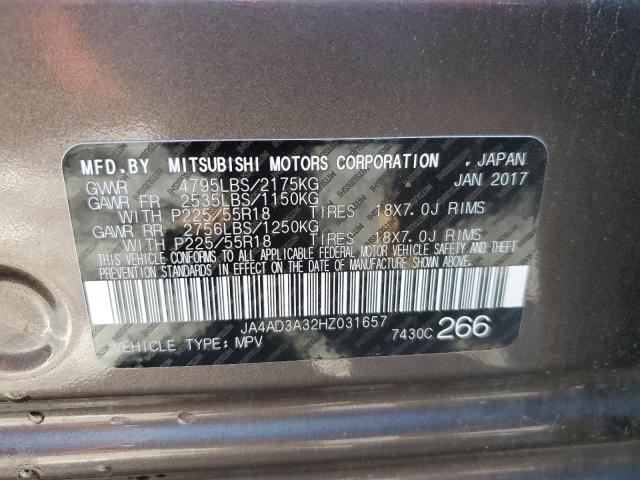 Photo 10 from auction – 2017 MITSUBISHI OUTLANDER with VIN JA4AD3A32HZ031657