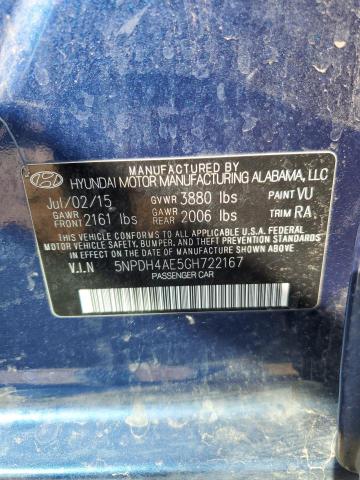 Photo 10 from auction – 2016 HYUNDAI ELANTRA SE with VIN 5NPDH4AE5GH722167