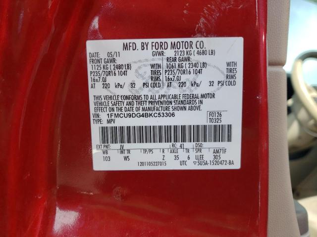 Foto 10 de la subasta – 2011 FORD ESCAPE XLT con VIN 1FMCU9DG4BKC53306