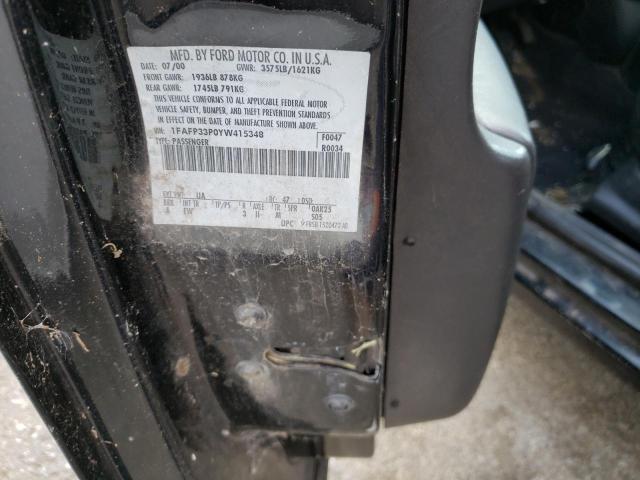 Photo 10 from auction – 2000 FORD FOCUS LX with VIN 1FAFP33P0YW415348