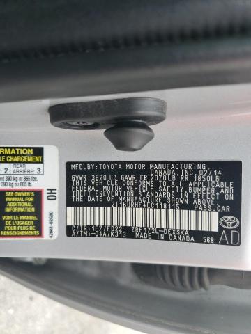Photo 10 from auction – 2014 TOYOTA COROLLA L with VIN 2T1BURHE4EC118115