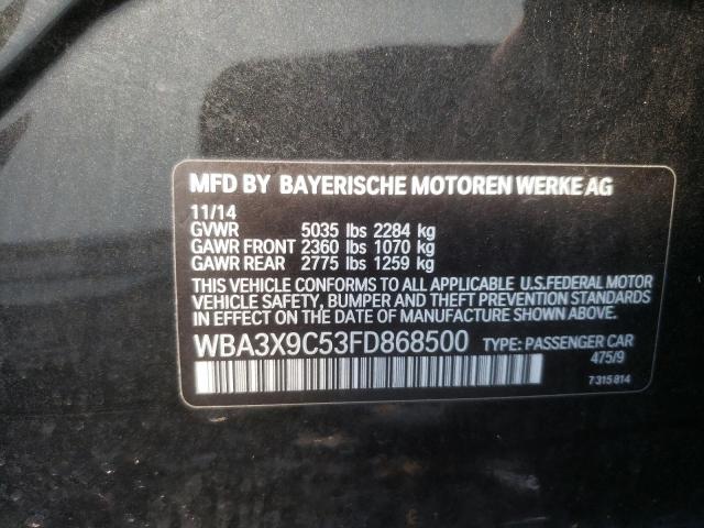 Photo 10 from auction – 2015 BMW 335 XIGT with VIN WBA3X9C53FD868500