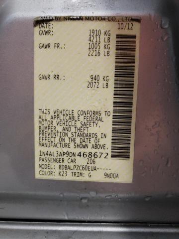 Photo 10 from auction – 2013 NISSAN ALTIMA 2.5 with VIN 1N4AL3AP9DN468672