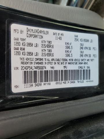Photo 10 from auction – 2004 CHRYSLER TOWN & COU with VIN 2C4GP54L74R566874