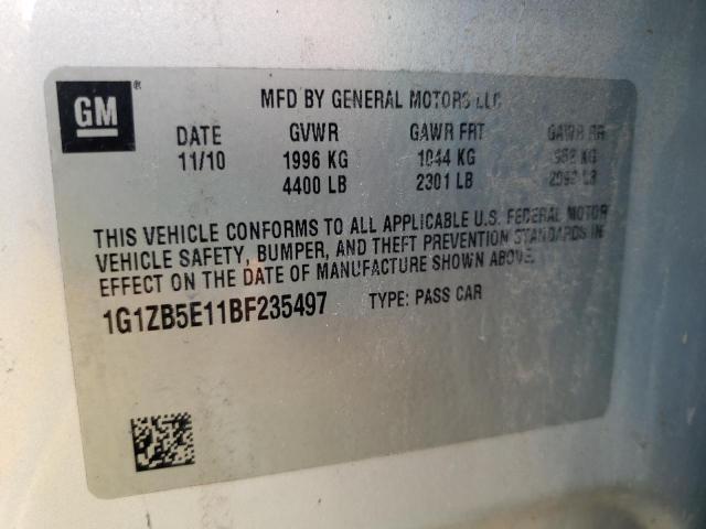 Photo 10 from auction – 2011 CHEVROLET MALIBU LS with VIN 1G1ZB5E11BF235497