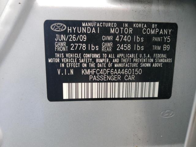 Photo 10 from auction – 2010 HYUNDAI AZERA GLS with VIN KMHFC4DF6AA460150
