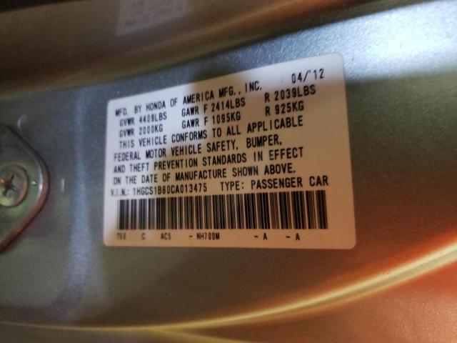 Photo 10 from auction – 2012 HONDA ACCORD EXL with VIN 1HGCS1B80CA013475