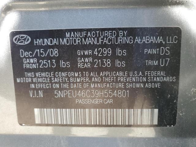 Photo 10 from auction – 2009 HYUNDAI SONATA SE with VIN 5NPEU46C39H554801