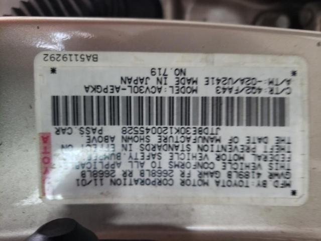 Photo 10 from auction – 2002 TOYOTA CAMRY LE with VIN JTDBE30K120045528