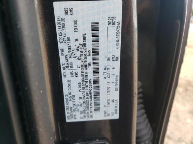 Photo 10 from auction – 2017 FORD F150 SUPER with VIN 1FTEW1C86HFC05505