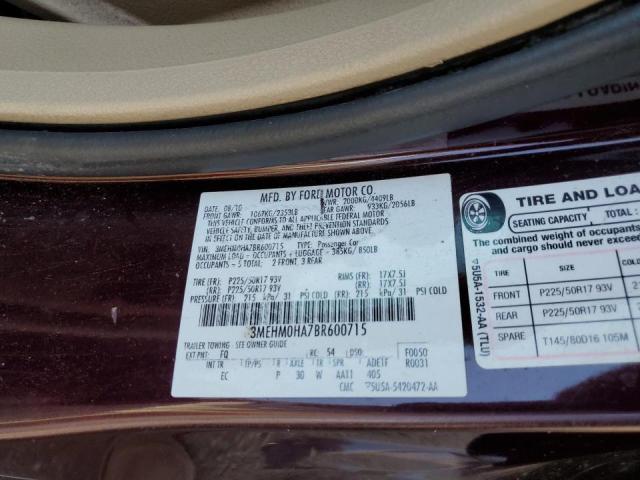 Photo 10 from auction – 2011 MERCURY MILAN with VIN 3MEHM0HA7BR600715