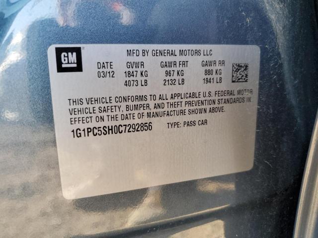 Photo 10 from auction – 2012 CHEVROLET CRUZE LS with VIN 1G1PC5SH0C7292856