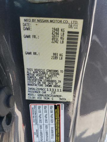 Photo 10 from auction – 2012 NISSAN ALTIMA S with VIN 1N4AL2EP6CC133111