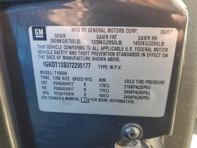 Photo 10 from auction – 2007 GMC ENVOY with VIN 1GKDT13S072295177