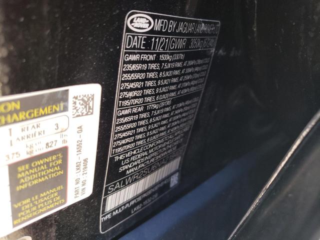 Photo 10 from auction – 2022 LAND ROVER RANGE ROVE with VIN SALWR2SU6NA219406