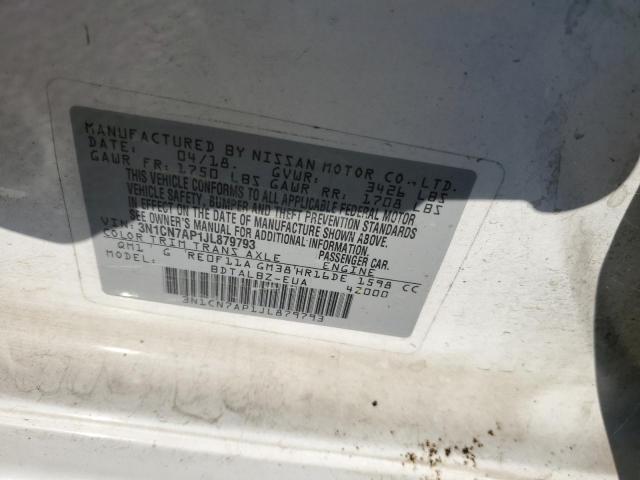 Photo 10 from auction – 2018 NISSAN VERSA S with VIN 3N1CN7AP1JL879793