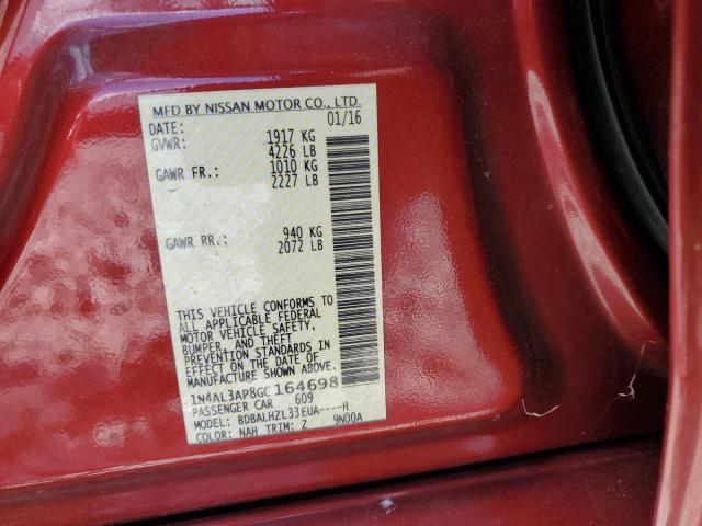 Photo 10 from auction – 2016 NISSAN ALTIMA 2.5 with VIN 1N4AL3AP8GC164698