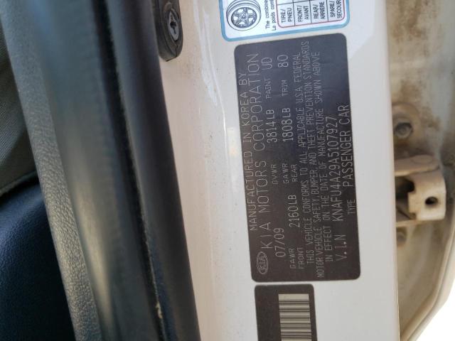 Photo 10 from auction – 2010 KIA FORTE EX with VIN KNAFU4A29A5107927