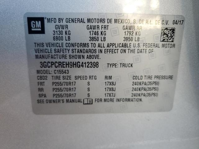Photo 10 from auction – 2017 CHEVROLET SILVERADO with VIN 3GCPCREH9HG412398