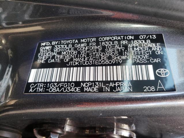 Photo 10 from auction – 2014 TOYOTA YARIS with VIN JTDKTUD31ED580919