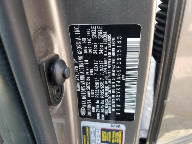 Photo 10 from auction – 2015 KIA SORENTO LX with VIN 5XYKT4A69FG615143