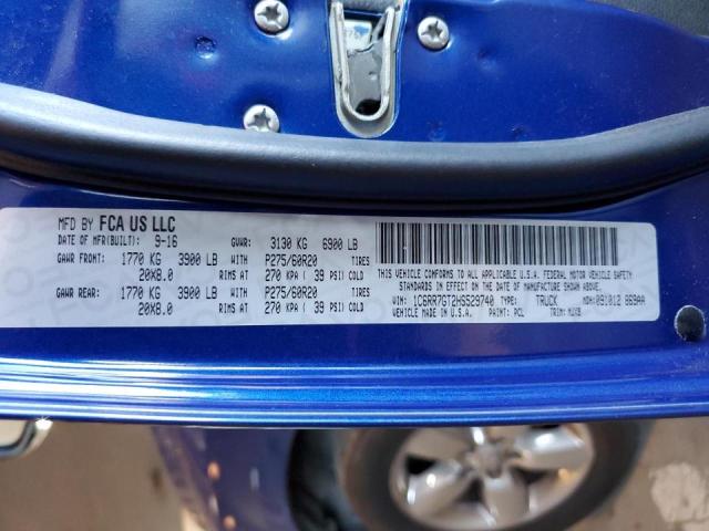 Photo 10 from auction – 2017 RAM 1500 SLT with VIN 1C6RR7GT2HS529740