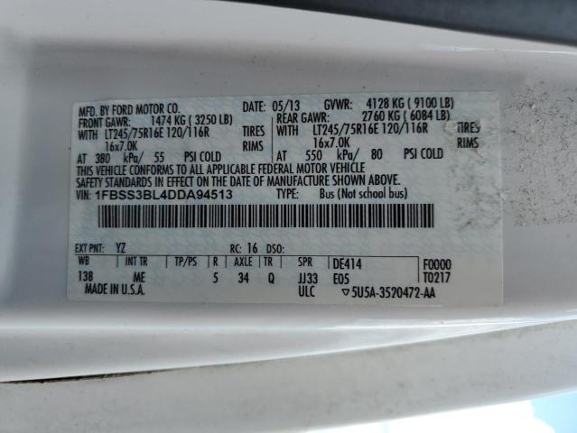 Photo 10 from auction – 2013 FORD ECONOLINE with VIN 1FBSS3BL4DDA94513