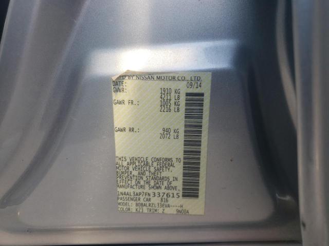 Photo 10 from auction – 2015 NISSAN ALTIMA 2.5 with VIN 1N4AL3AP7FN337615