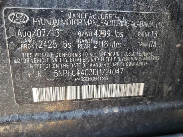 Photo 10 from auction – 2013 HYUNDAI SONATA SE with VIN 5NPEC4AC3DH791047