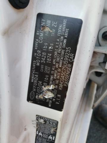 Photo 10 from auction – 2005 HYUNDAI ACCENT with VIN KMHCG45C75U599235
