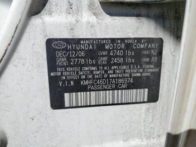 Photo 10 from auction – 2007 HYUNDAI AZERA GLS with VIN KMHFC46D17A186974
