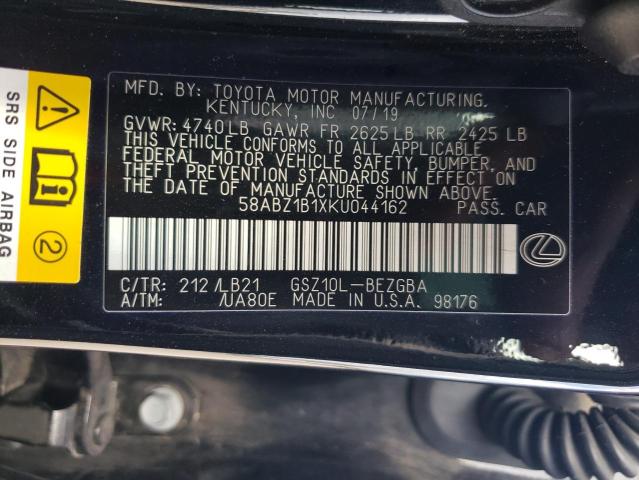 Photo 10 from auction – 2019 LEXUS ES 350 with VIN 58ABZ1B1XKU044162