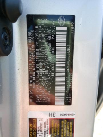 Photo 10 from auction – 2009 TOYOTA CAMRY BASE with VIN 4T4BE46K39R078838