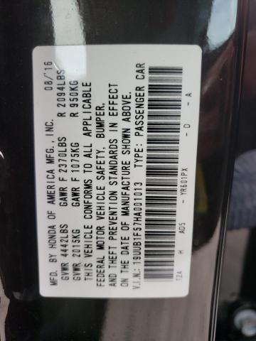 Photo 10 from auction – 2017 ACURA TLX TECH with VIN 19UUB1F57HA001013